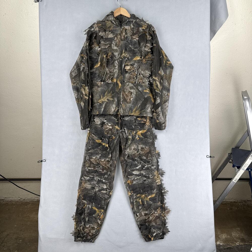Underbrush Ghillie Suit Mens S/M Realtree Hardwoods Grey 3D Leaf Camo 2 Piece